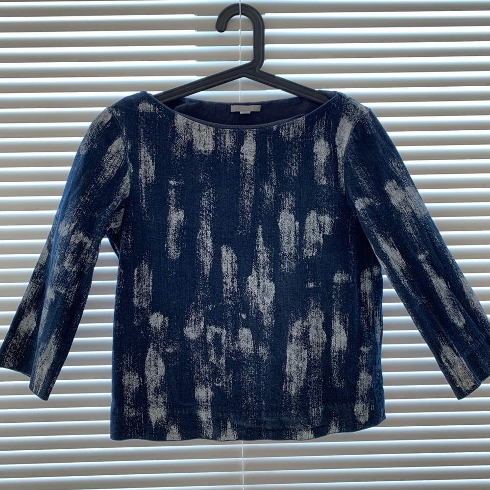 COS Denim Printed Top